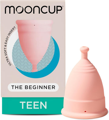 Mooncup® Beginner Menstrual Cup Reusable, Ultra Soft & Easy Insert, Great For Heavy Flows, Size Teen, Age Or Below (Pack Of 1)