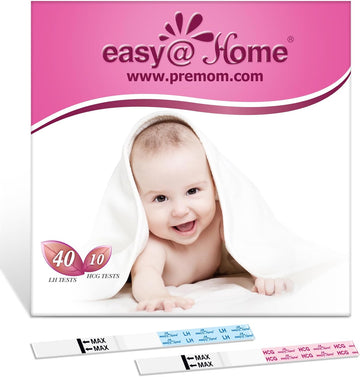 Ovulation Test Strips Powered By Premom Ovulation Predictor App, Fsa Eligible, 40 Ovulation Test And 10 Pregnancy Test Strips, 40Lh +10Hcg | Package May Vary