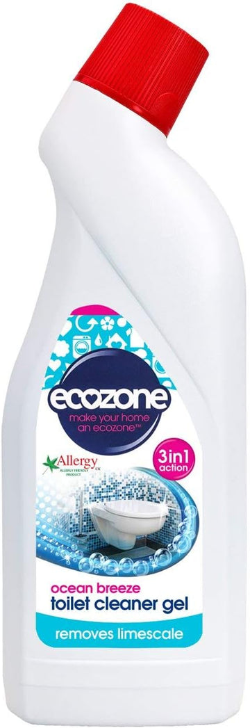 Ecozone 3 In 1 Ocean Breeze Toilet Cleaner 750Ml - (Pack Of 4)