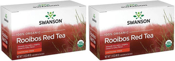 Swanson 100% Certified Organic Rooibos Red Tea 20 Bag(S) (2 Pack)