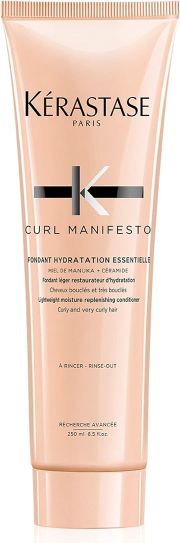 Kérastase Curl Manifesto, Gentle, Lightweight & Detangling Conditioner, For Curly To Very Curly & Coily Hair, With Manuka Honey & Ceramide, Fondant Hydratation, 250Ml