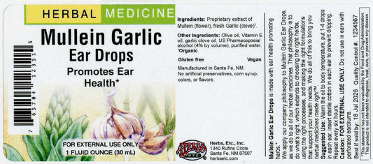 Mullein/Garlic Ear Drops 1 Oz : Health & Household