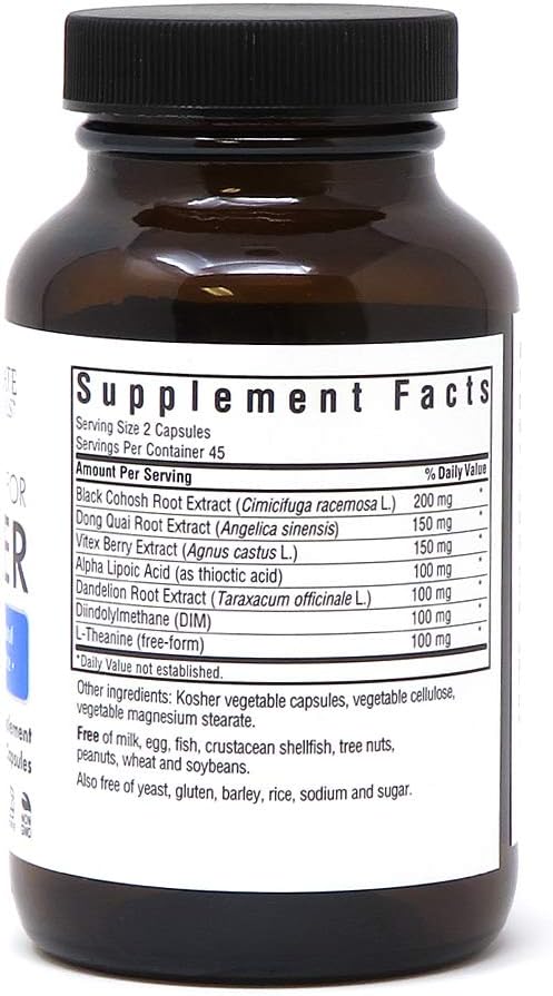 Bluebonnet Nutrition Intimate Essentials For Her Hormonal Balance, Soy-Free, Gluten-Free, Non-Gmo, Dairy-Free, Kosher Certified, Vegan, 90 Capsules, 45 Servings