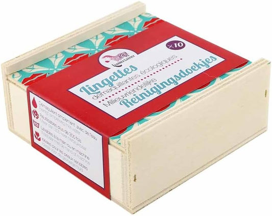 Lamazuna - Box Of 20 Pink Washable Makeup Remover Wipes With Washing Net - Ultra Absorbent Fabric - Ideal For Sensitive Skin - Reusable 300 Times - Diameter 8Cm