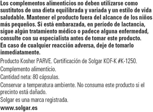 Solgar 750 mg Spirulina Tablets - Pack of 80 - Natural Dietary Supplement - High Concentration of Nutrients - Vegan, Gluten Free and Kosher