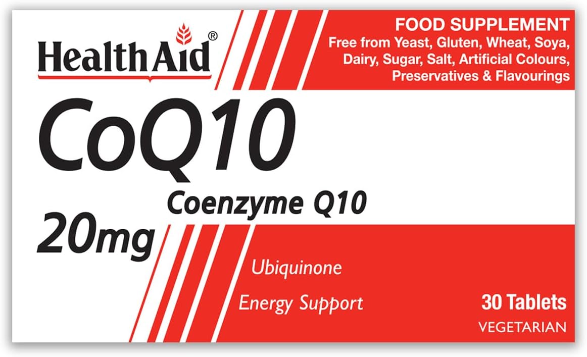 HealthAid CoQ-10 20mg - PR - 30 Tablets : Amazon.co.uk: Health & Personal Care