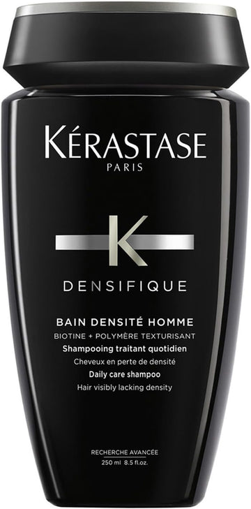 Kérastase Densifique Homme, Thickening & Volumising Shampoo, For Fine Hair, With Biotin & Taurine, Bain Densité, 250Ml