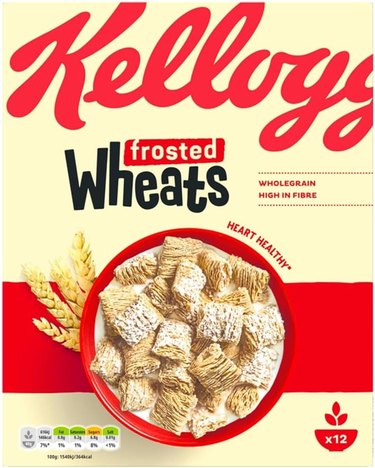 Kellogg's Frosted Wheats Breakfast Cereal Box, 500g : Amazon.co.uk: Grocery