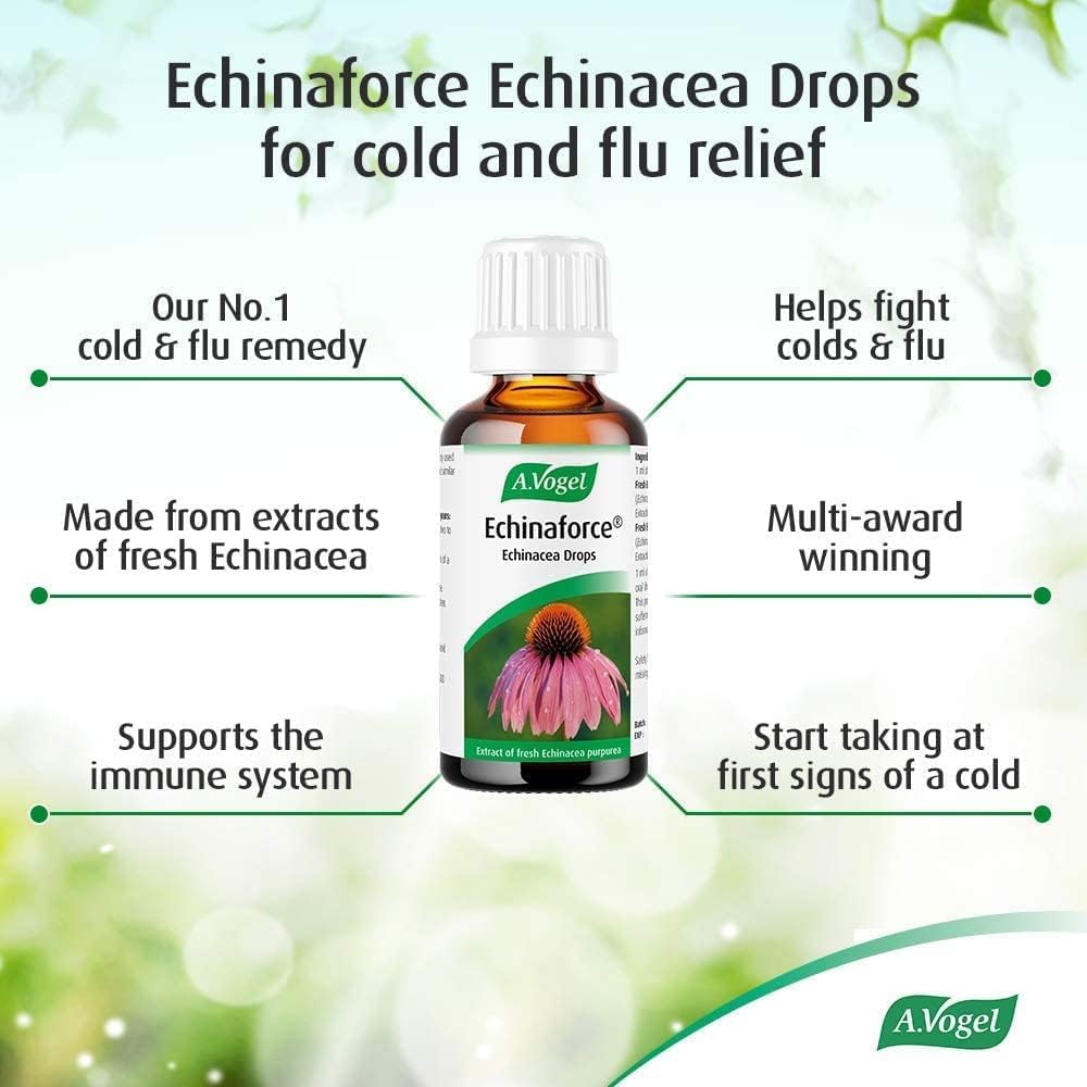 A.Vogel Echinaforce Echinacea Drops | Relieves Cold & Flu Symptoms by Supporting The Immune System | 100 ml : Amazon.co.uk: Health & Personal Care