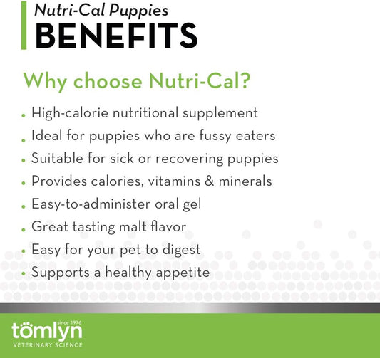 Tomlyn High Calorie Nutritional Gel For Puppies, (Nutri-Cal) 4.25 Oz