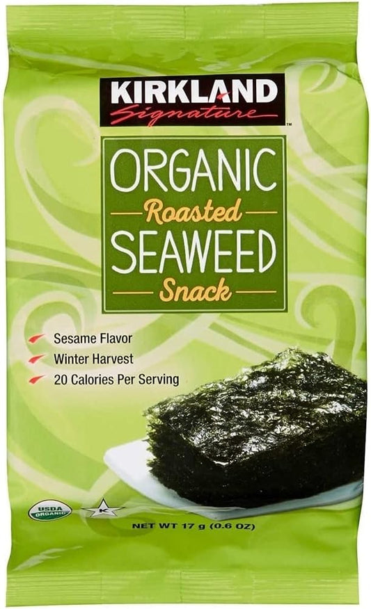 Kirkland Signature Organic No Preservatives/Msg Roasted Seaweed Snack, Sesame (Winter Harvest): 10 Pack (0.60 Oz.)