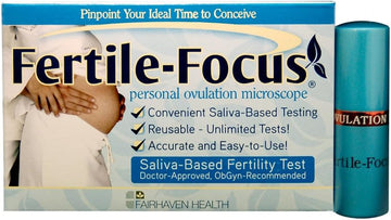 Fairhaven Health Fertile Focus Saliva Ovulation Microscope - Accurate, Reusable At Home Test Kit - Results In 5 Minutes – Early Prediction, Pregnancy Planning – Track Up To 3 Days Before You Ovulate