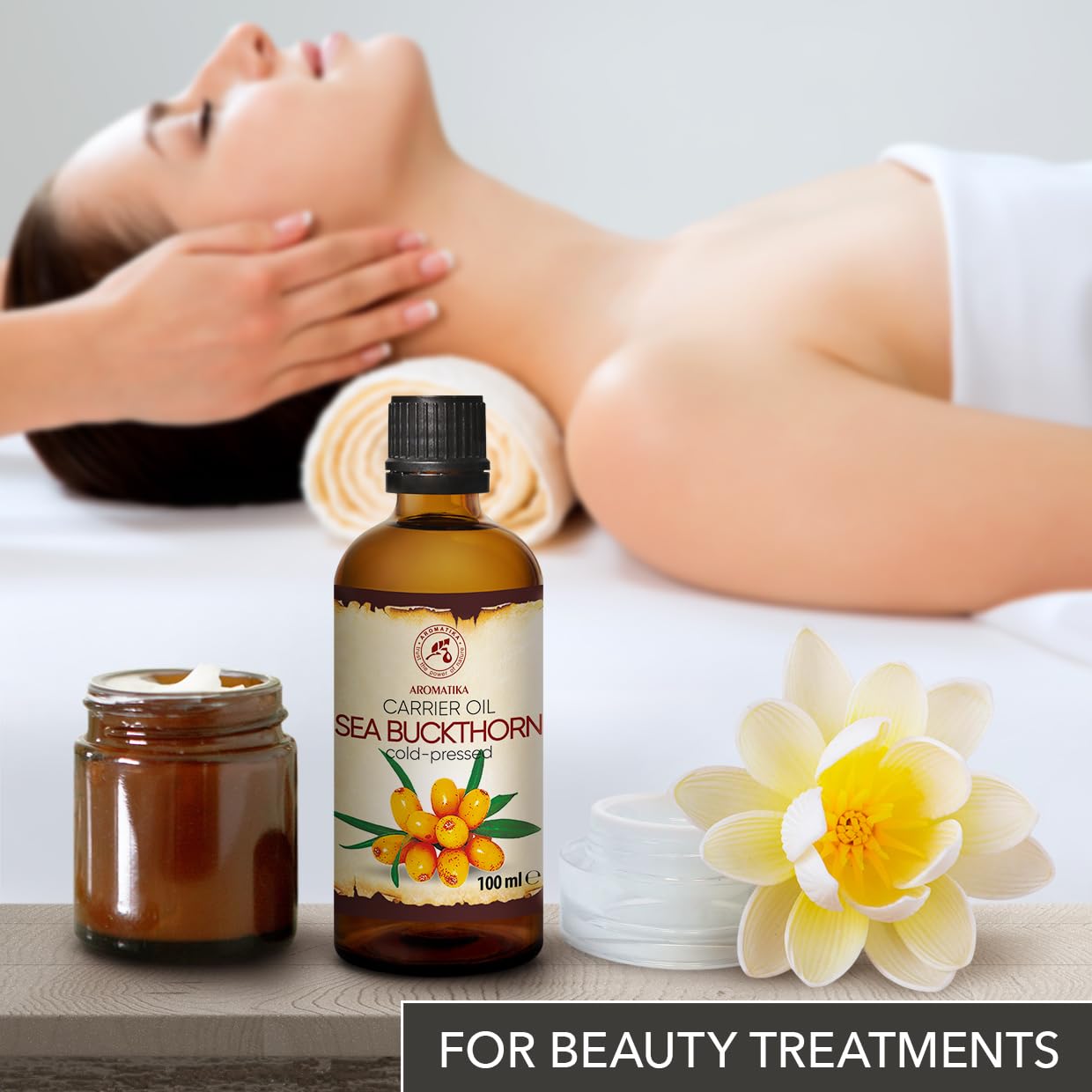 Sea Buckthorn Oil 3.4 Fl Oz - Pure & Natural - Hippophae Rhamnoides - Carrier Oil For Essential Oils - Base Oil For Nails - Hair - Face & Body Care : Beauty & Personal Care