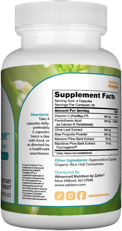 Zahler Immune Defense, Immune System Support, Certified Kosher, 120 Capsules