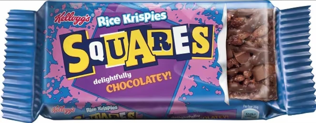 Kellogg's Rice Krispies Squares Delightfully Chocolatey Bar 30 x 36g : Amazon.co.uk: Grocery