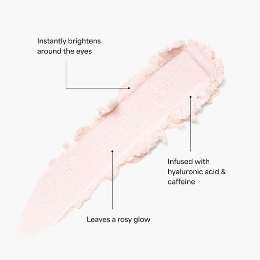 Tula Skin Care Eye Balm Rose Glow - Dark Circle Treatment, Instantly Hydrate And Brighten Undereye Area, Portable And Perfect To Use On-The-Go, 0.35 Oz