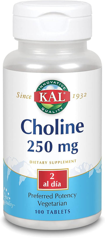 Kal Choline Tablets, 250 Mg, 100 Count