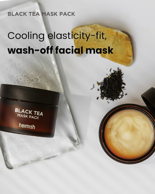 Heimish Black Tea Mask Mask Pack 3.72 Fl.Oz / 110 Ml | Cooling Strengthening Elasticity Mask Pack | All Skin Types, Cooling Mask, Perfume Therapy, Soothe Skin, Swelling Relief, Immediate Pore Shrinkage, Kbeauty