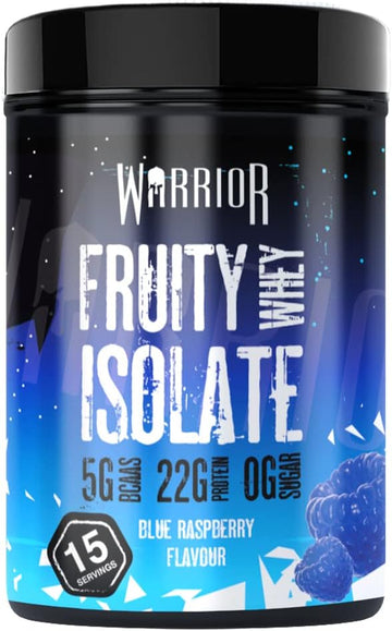 Warrior Fruity Clear Whey Isolate – Rapid Digesting Protein Powder – Refreshingly Fruit Flavoured Shakes – Easy To Drink & Consume Post Workout, Low Sugar, 15 Servings (Fruit Punch, 375G)