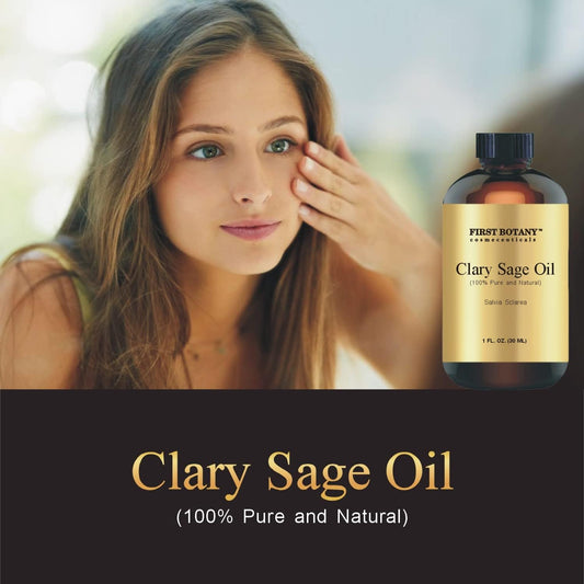 100% Clary Sage Pure Essential Oil - Premium Clary Sage Oil For Aromat