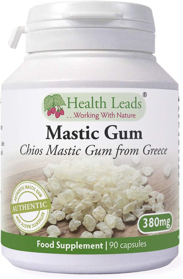 Natural Greek Chios (Xios) Mastic Gum 380Mg X 90 Capsules, 100% Authentc Mastiha From Greece, Vegan, Magnesium Stearate Free & No Nasties, Manufactured In Wales