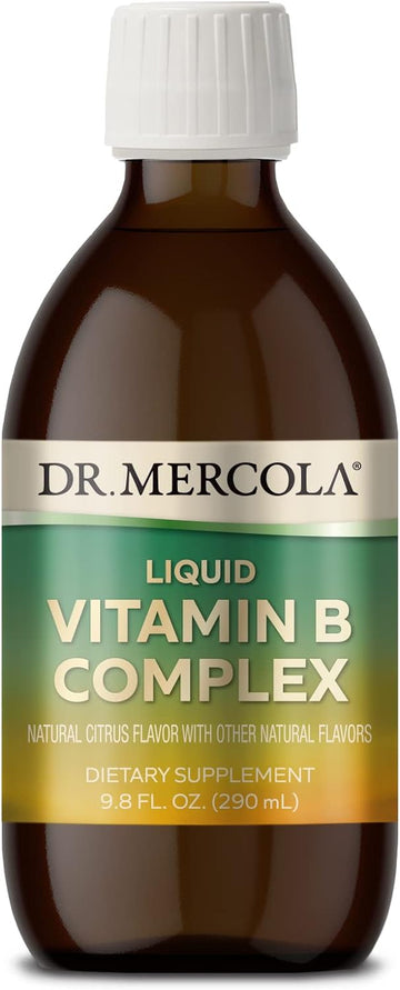 Dr. Mercola Vitamin B Complex Liq Dietary Supplement, 29 Servings (9.80 . ), Energy & Mood Support, Non Gmo, Gluten Free, Soy Free