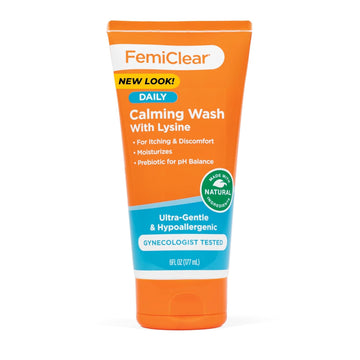 Femiclear® Ultra-Gentle Feminine Wash – Made With Lysine & Lemon Balm For Feminine Hygiene, Essentials For Vaginal Health (6Fl Oz)