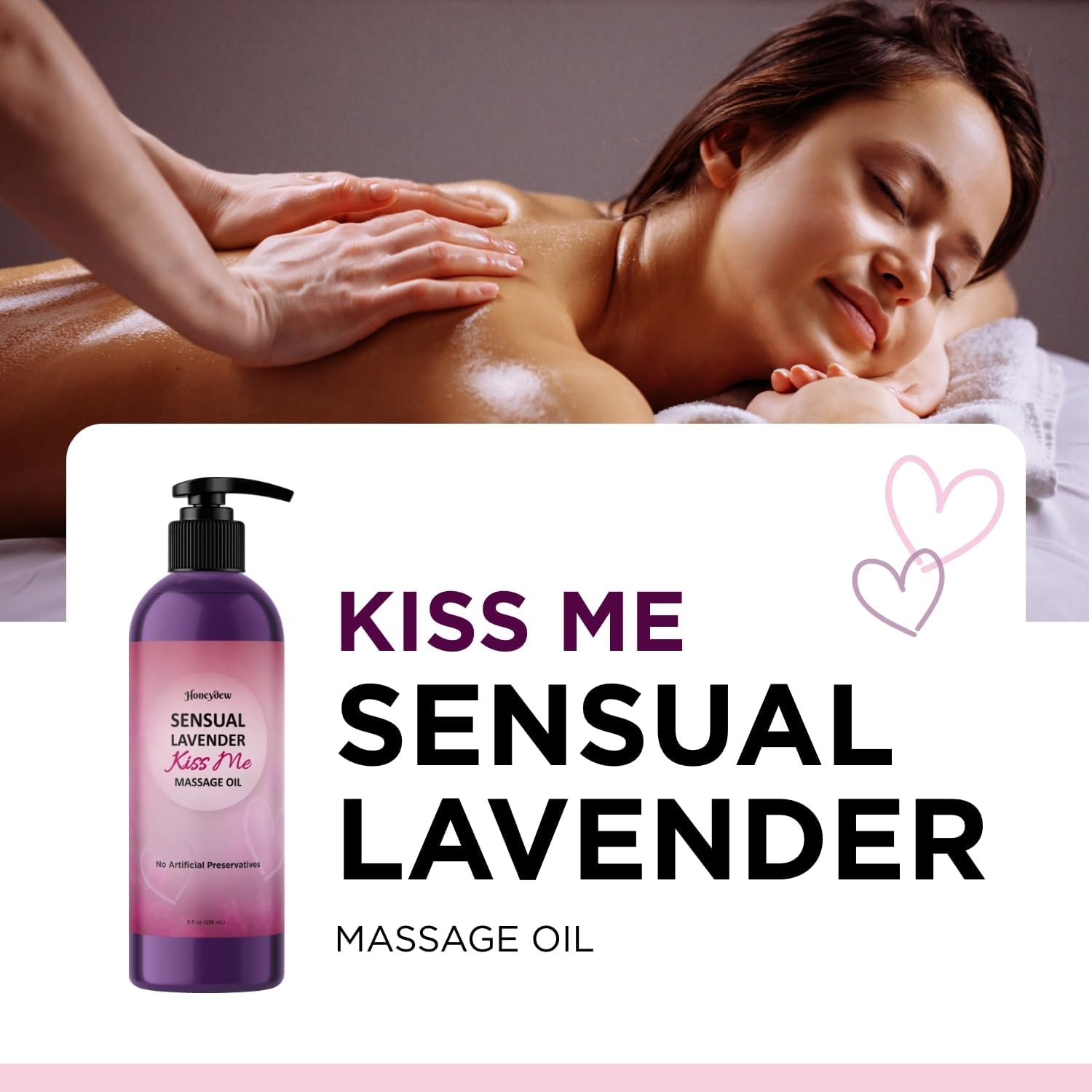 Tempting Lavender Massage Oil for Couples - Aromatherapy Sensual Massa