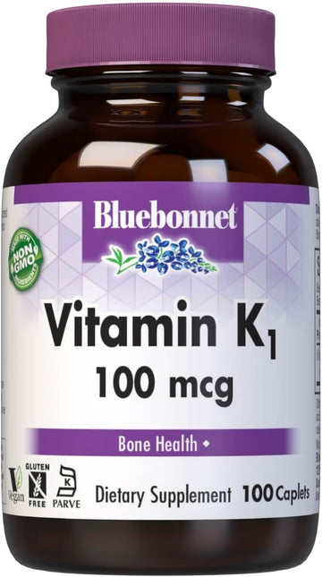 Bluebonnet Vitamin K1 Caplets, 100 Count
