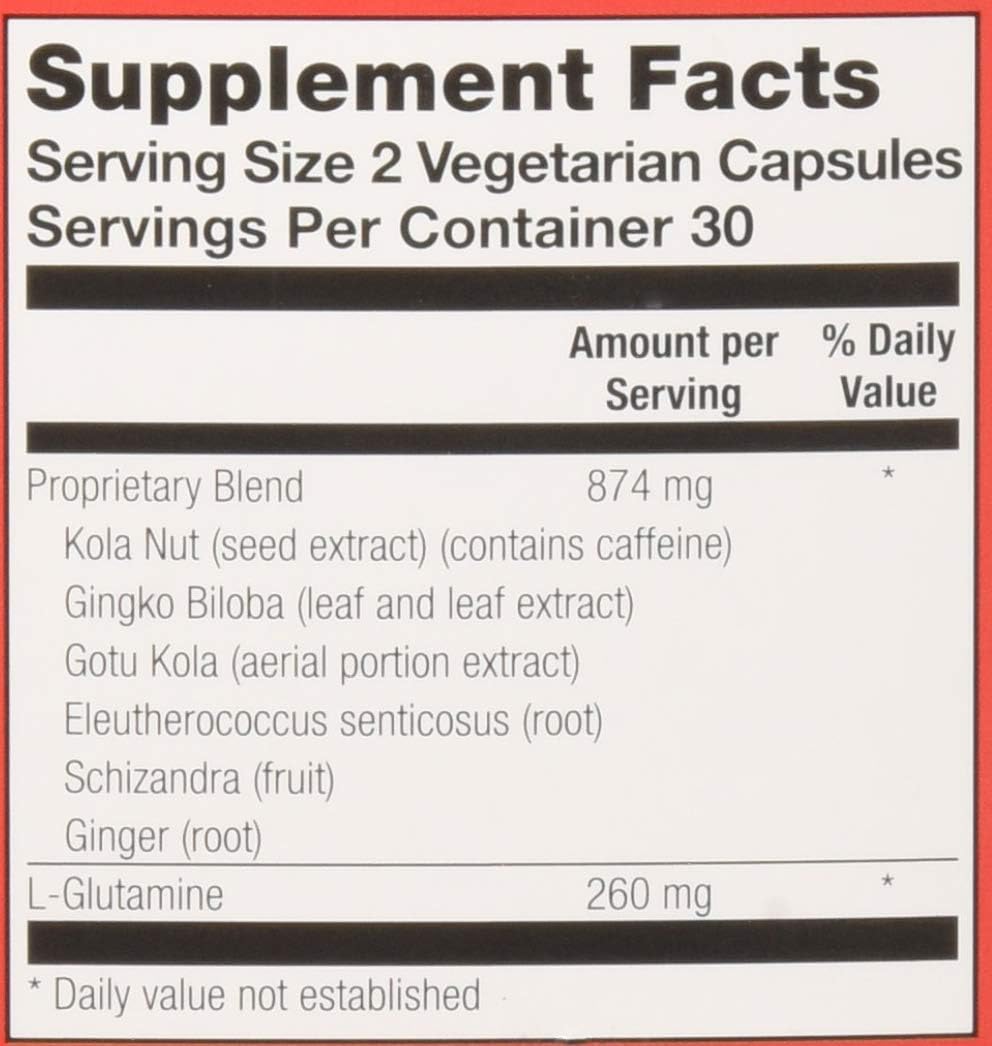Natural Balance Brain Pep | Brain Function Supplement with Ginkgo Biloba, Kola Nut | Helps Support Improved Memory, Focus & Mental Clarity | 60 Capsules : Health & Household