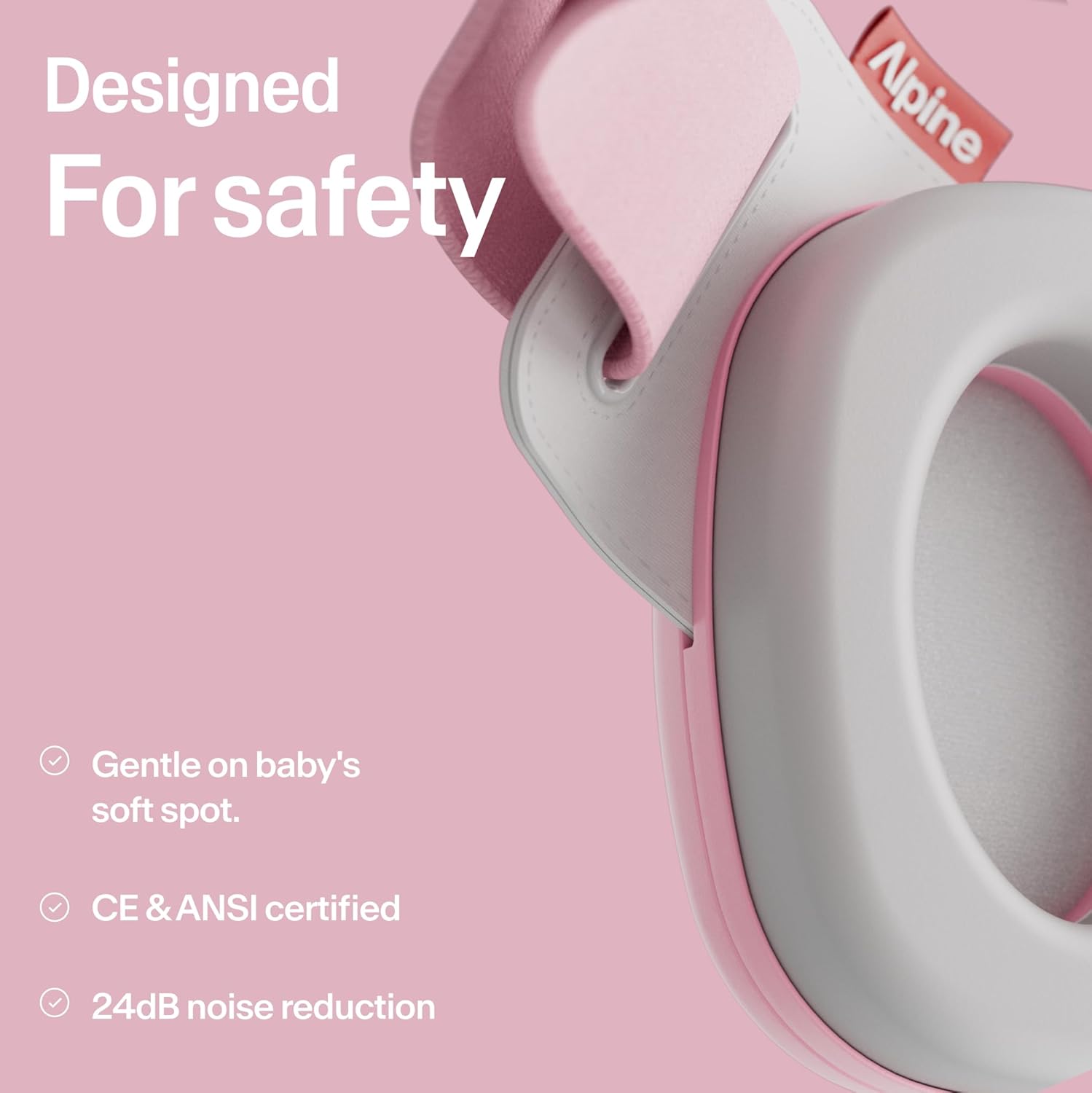 Alpine Muffy Baby Comfort - Ear Defenders for Babies and Toddlers - CE & UKCA Certified - Unique Headband for Safe Fit & Comfort Multi-adjustable for Ages Up To 48 Months - 24dB Sound Reduction, Pink : Amazon.co.uk: Baby Products