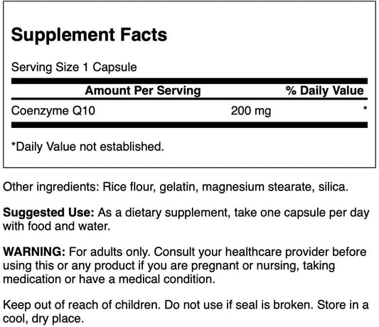 Swanson Ultra Coq10 Cardiovascular Brain Energy And Heart Health Antioxidant Support Supplement 200 Mg 90 Capsules