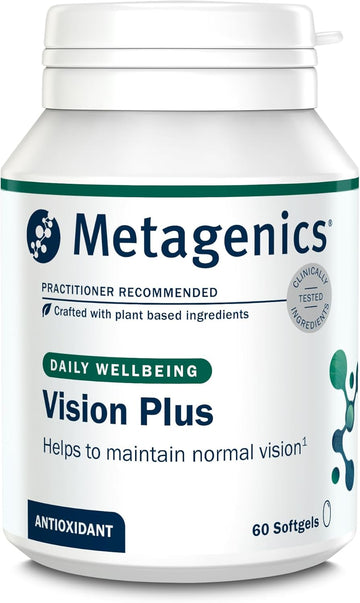 Metagenics Vision Plus - Vitamin & Mineral Complex With Dha, Carotenoids, And Antioxidants For Eye Health - 60 Capsules