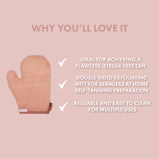 Bellamianta Luxury Deep Exfoliating Mitt - Body Scrub Exfoliator Glove For Cleansing, Dead Skin Removal, Revitalising Skin And Fake Tan Preparation - Ultimate Home Self-Tanning Mitt