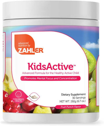 Zahler Kidsactive, Kids Concentration Formula Powder, All Natural Children’S Supplement Supporting Focus, Certified Kosher, 29 Servings Fruit Punch Flavored Powder