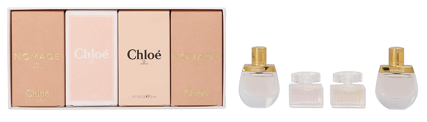 Chloe Women 4 Pc Mini Gift Set 5 Ml Nomade Edp Spray, 5 Ml Edt Spray, 5 Ml Edp Spray, 5 Ml Nomade Edp Spray… : Beauty & Personal Care