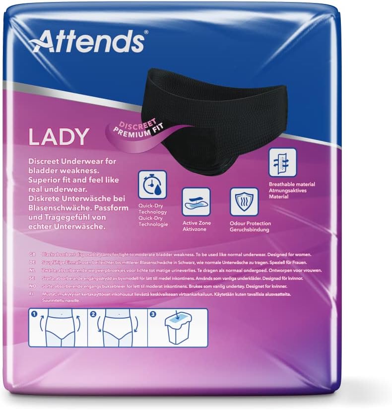 Attends Lady Discreet Underwear 3 M (Pack Of 10)