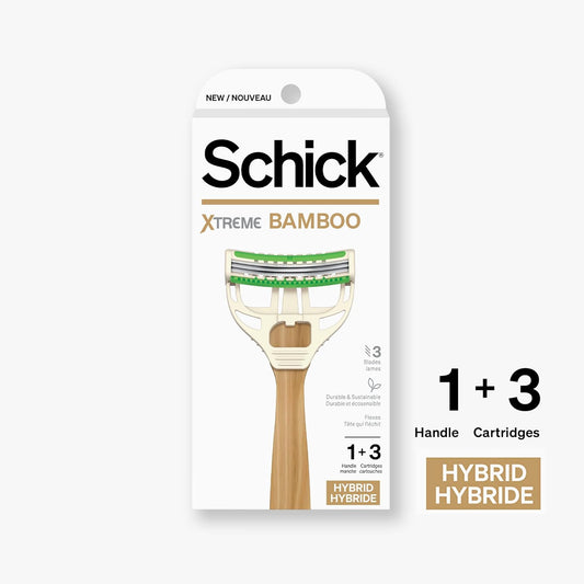 Schick Xtreme Bamboo Razor — Eco Friendly Razor, Bamboo Disposable Razors Men, Bamboo Razor Handle