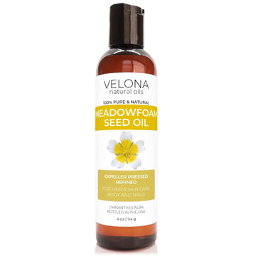 velona Meadowfoam Seed Oill 4 oz | 100% Pure and Natural Carrier Oil | Refined, Cold pressed | Cooking, Skin, Hair, Body & Face Moisturizing | Use Today - Enjoy Results