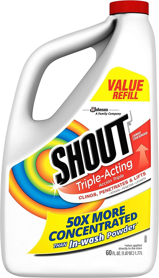 Shout Triple-Acting Liquid Refill, 60 Ounces (Pack Of 2)