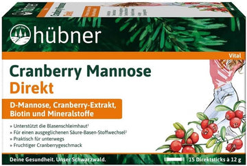 Hübner Cranberry Mannose Direct, 15 Sticks, 180 G (12)