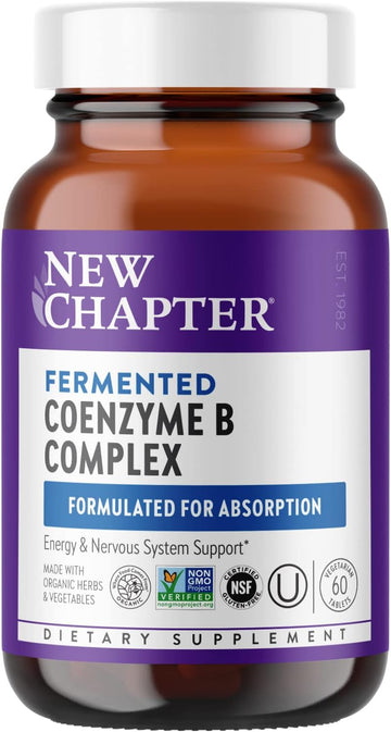 New Chapter Vitamin B Complex  Fermented Coenzyme B Complex Rich In Vitamin B12 + Vitamin B6 + Biotin + Made With Organic Ingredients - 60 Ct