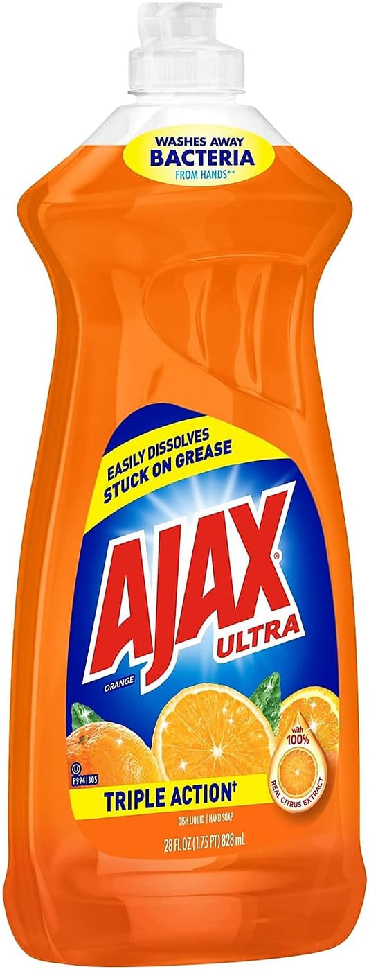 Ajax Triple Action Dish Liquid-Orange - 28 Oz
