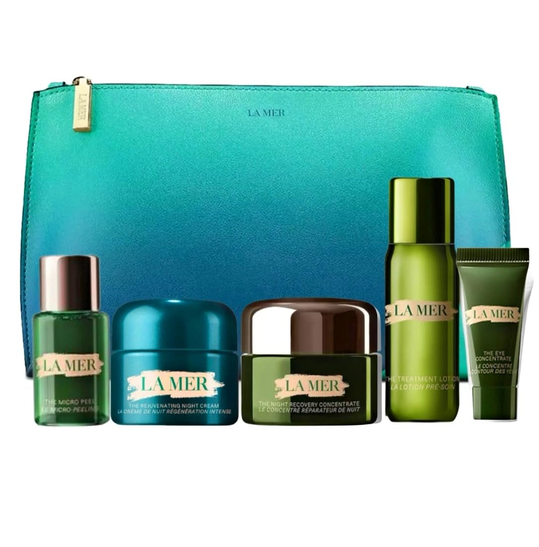 La Mer Skincare Travel Size Gift Set Lifting And Firming Mask, Regenerating Serum, The Eye Concentrate, Treatment Lotion : Beauty & Personal Care