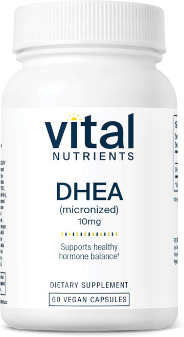 Vital Nutrients Dhea 10Mg | Vegan Micronized Dhea Supplement For Women & Men | Supports Hormone Balance | Supports Healthy Metabolism Of Sugar & Minerals | Gluten, Dairy, Soy Free | 60 Capsules