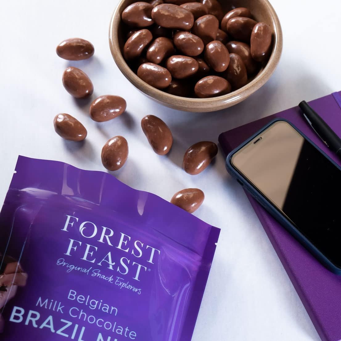 FOREST FEAST Belgian Milk Chocolate Brazil Nuts 1kg | Natural Gluten Free Snack Coated in Milk Chocolate, High Protein, Chocolate Covered Brazil Nuts. : Amazon.co.uk: Grocery