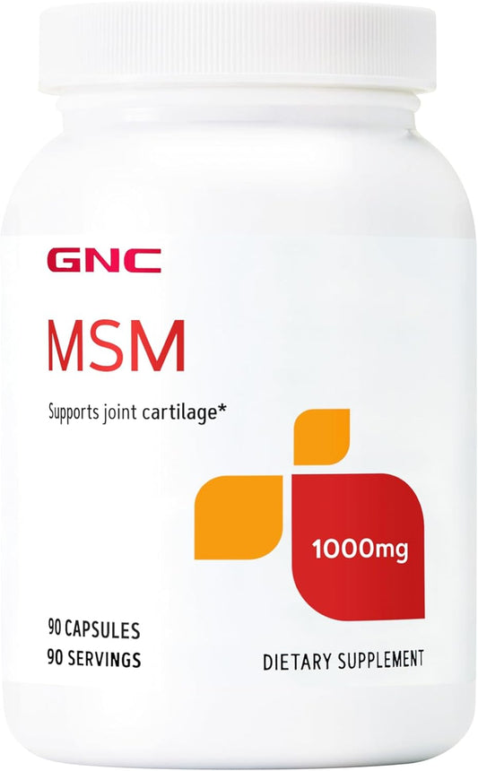 Gnc Msm 1000Mg Supplement, Supports Healthy Joint Cartilage, 180 Servings