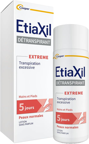 Etiaxil Deodorant Deodorant - Treatment Of Excessive Sweating - Feet And Hands - Extreme Normal Skin - 5 Day Efficacy - 100Ml