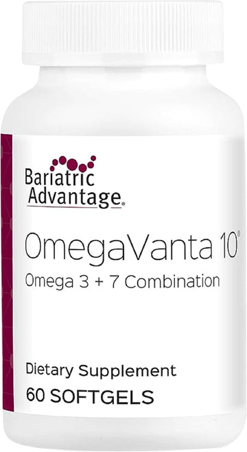 Bariatric Advantage Omegavanta 10 - Omega Fish Oil - Enriched Epa & Dha - Enteric Softgel Design - Supports Heart Health* - Natural Lemon Flavor - 60 Softgels
