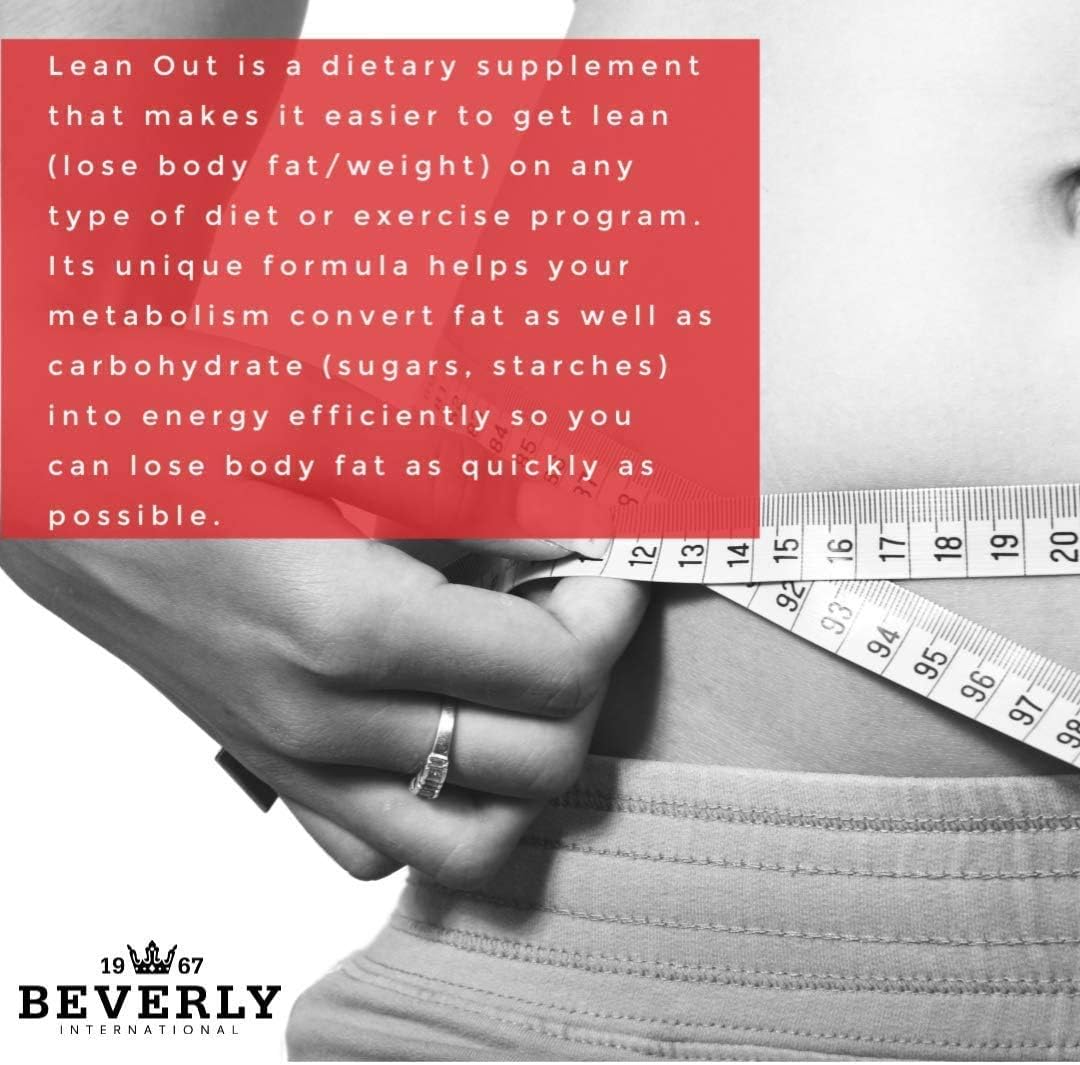 Beverly International Lean Out 120 Caps. Fat Burner With Metabolic Support. Lipotropics. Choline, Carnitine, Chromium. Stimulant-Free Belly Fat Burner. Get Leaner. Use Am & Pm, Stackable Diet Pills. : Health & Household